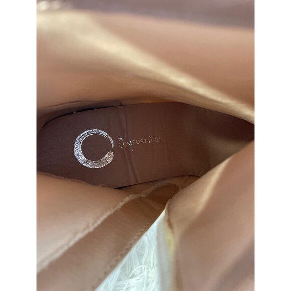 TRU COMFORT FOAM Cream Faux Leather Ankle Boots Size 6 - Picture 9 of 9